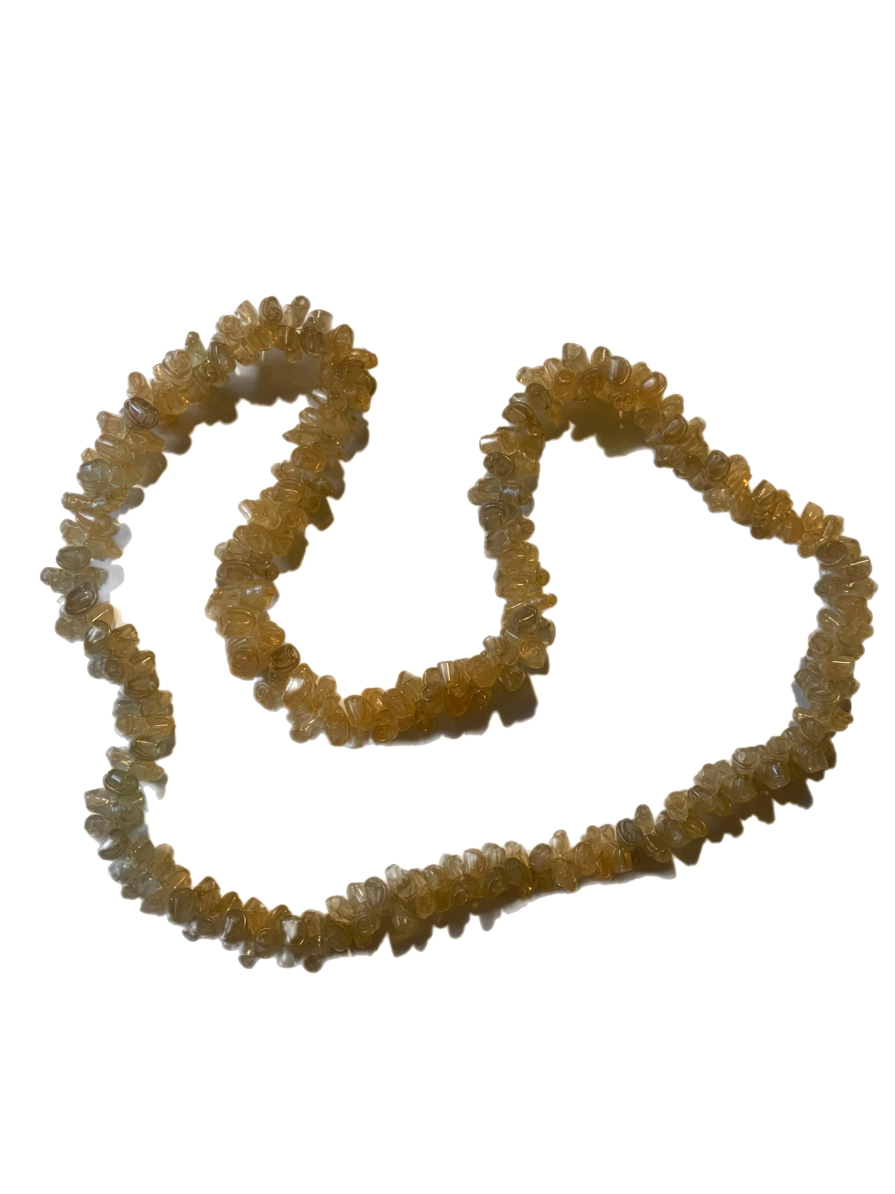 Funky Twisted Rose Rubber Bead Necklace circa 1960s