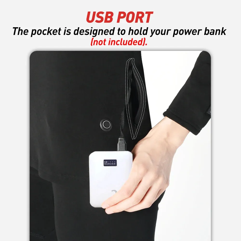 Heated Underwear for Men Women Winter Warm 20 Areas Electric USB Heated Heating Shirt Pants App Control 5 Temperature Settings