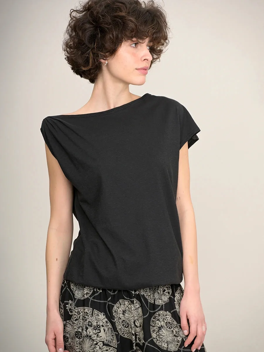 Hemp Organic Cotton Boat Neck T-shirt