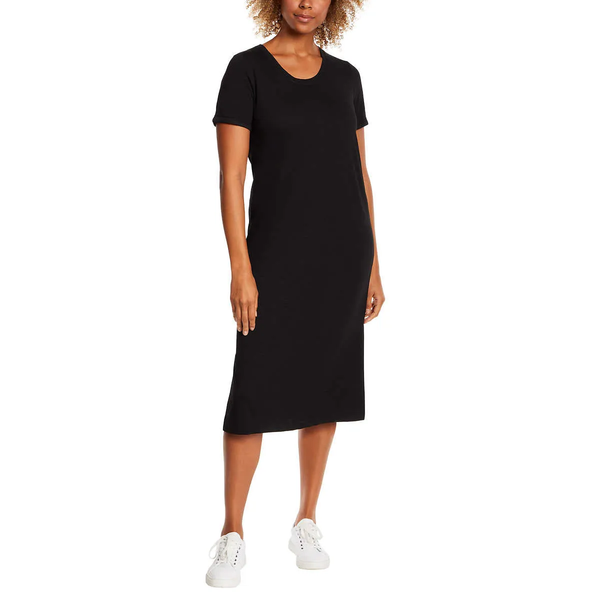 Jessica Simpson Women's Soft Jersey Side Slits T-Shirt Midi Dress
