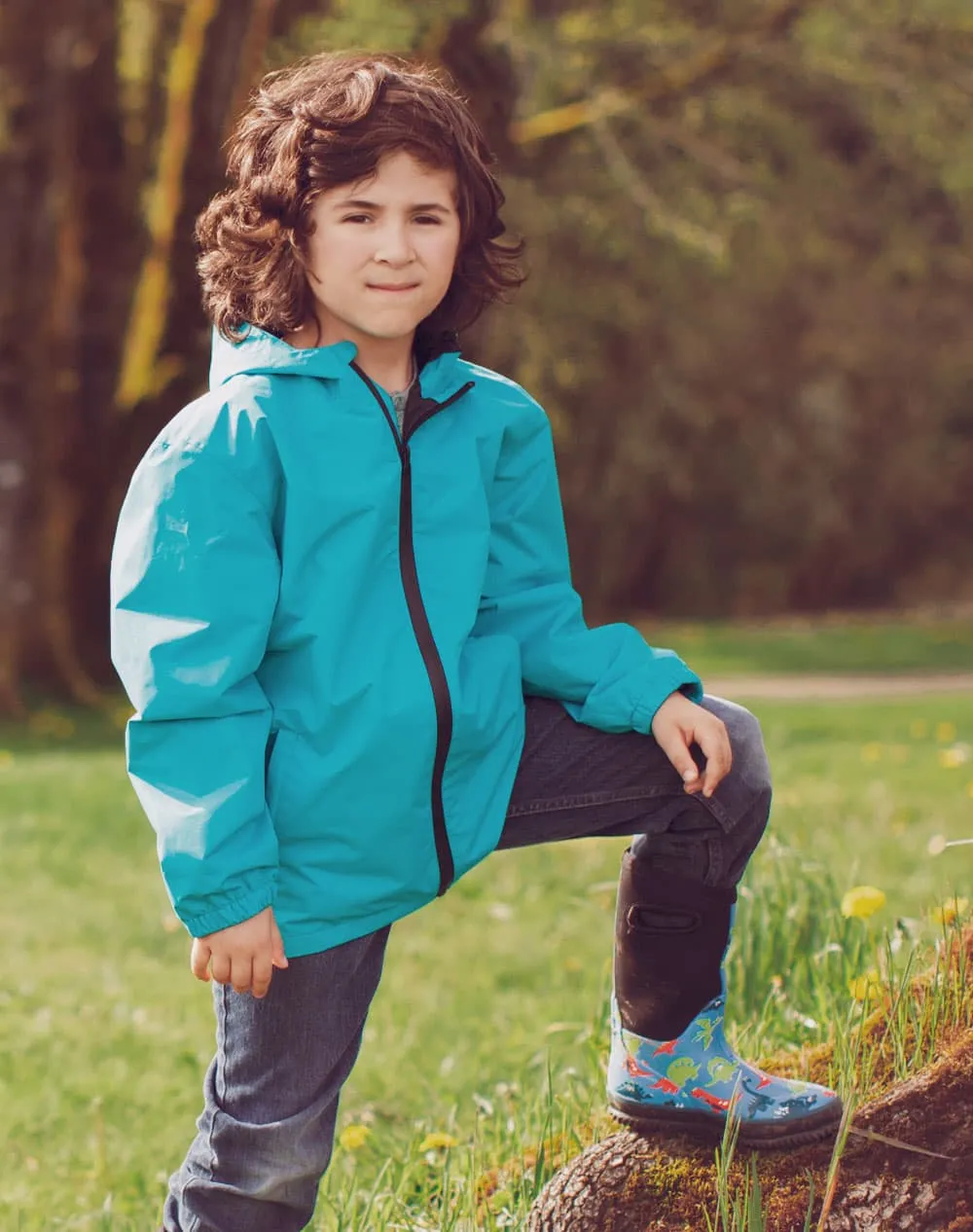 KID’S CORE RAIN JACKET GLACIER BLUE