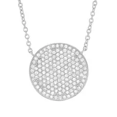 Liven Pave Disc Necklace - 20.7mm