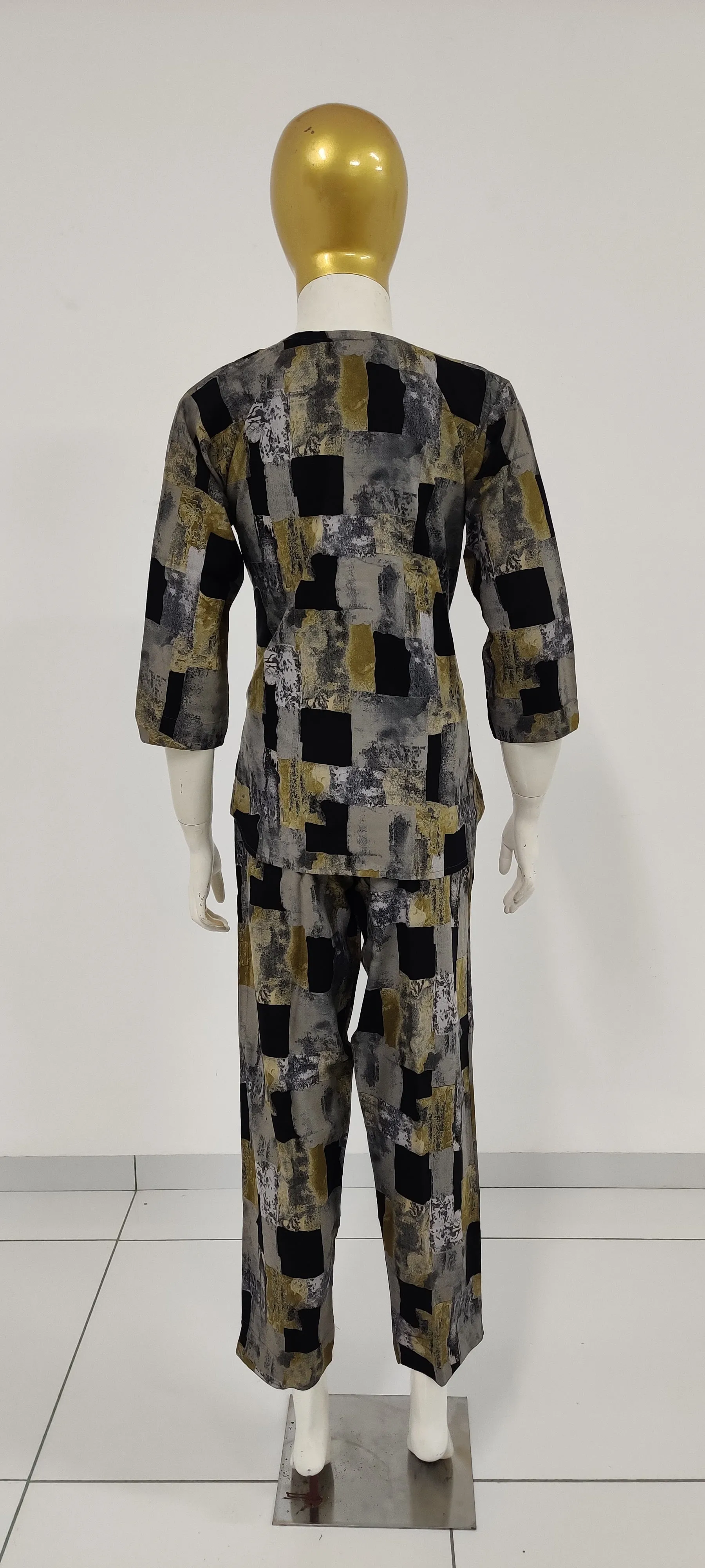 MANGAI Premium RAYON Printed Stylish U-Cut Model Night Suits | Stylish Print's All Over | Top & Bottom Set | 3/4 Sleeve| U-Cut Neck | Trendy Night Suits for Stylish Women's (RUNS-UCUT)