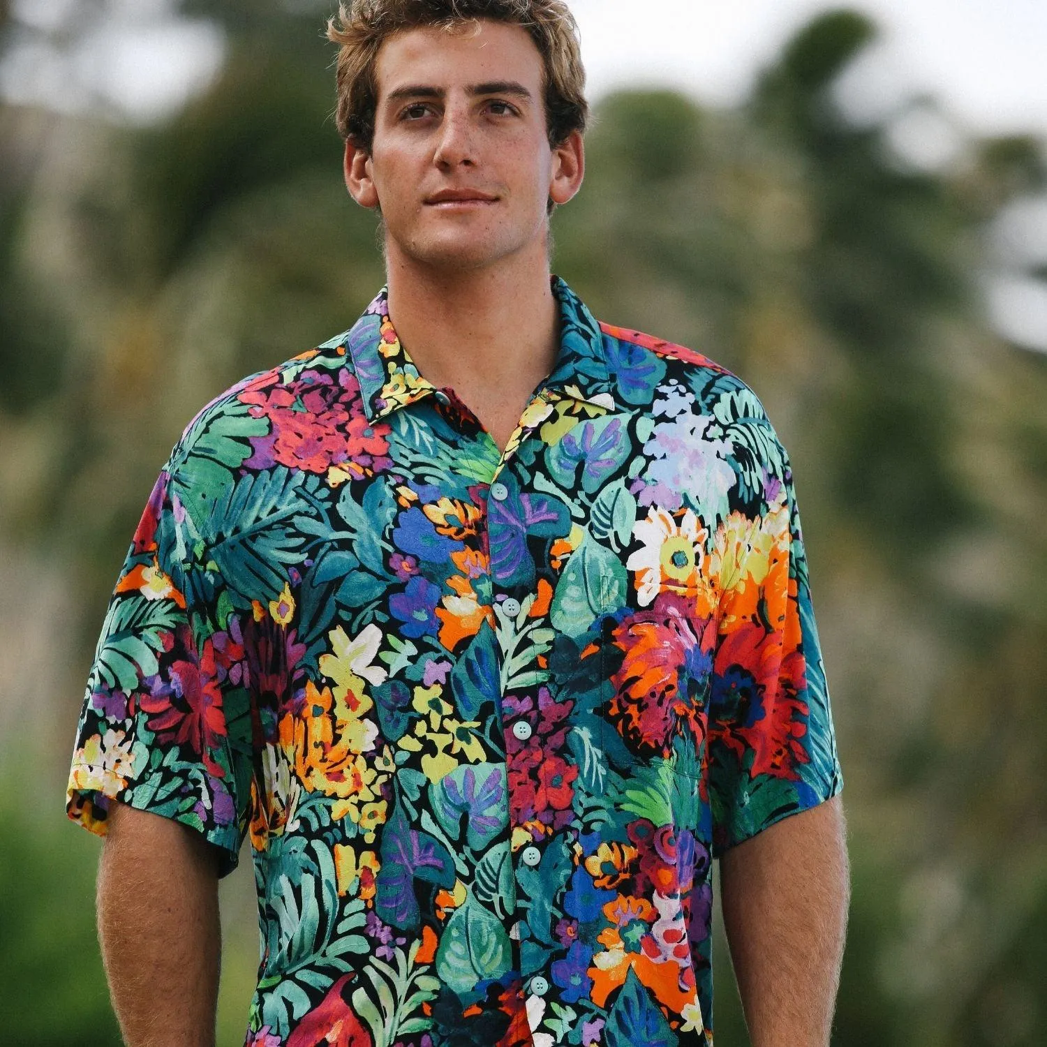 Men's Retro Shirt - Fiore Black
