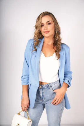 Metallic 3/4 Sleeve Blazer