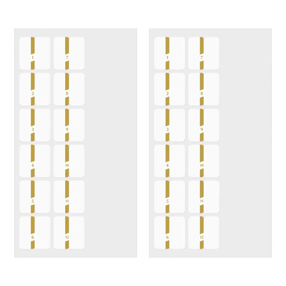 Midori Index Label Chiratto Number
