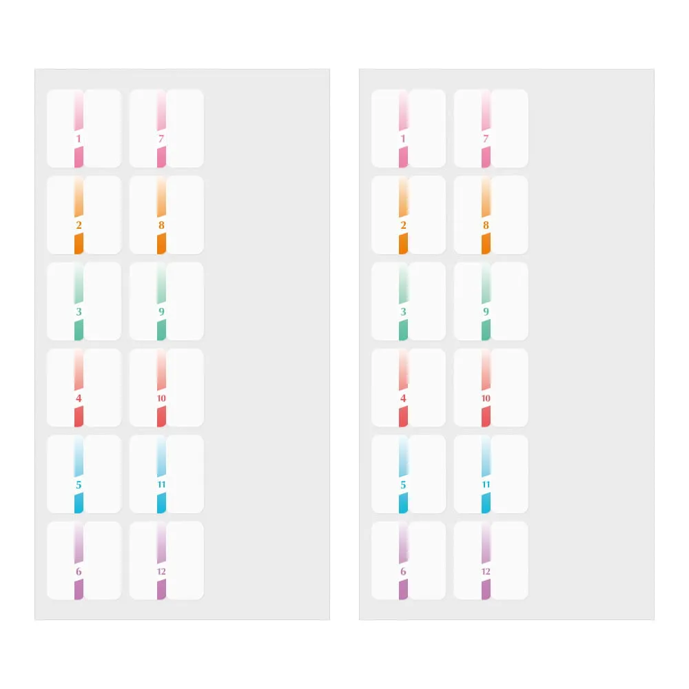 Midori Index Label Chiratto Number