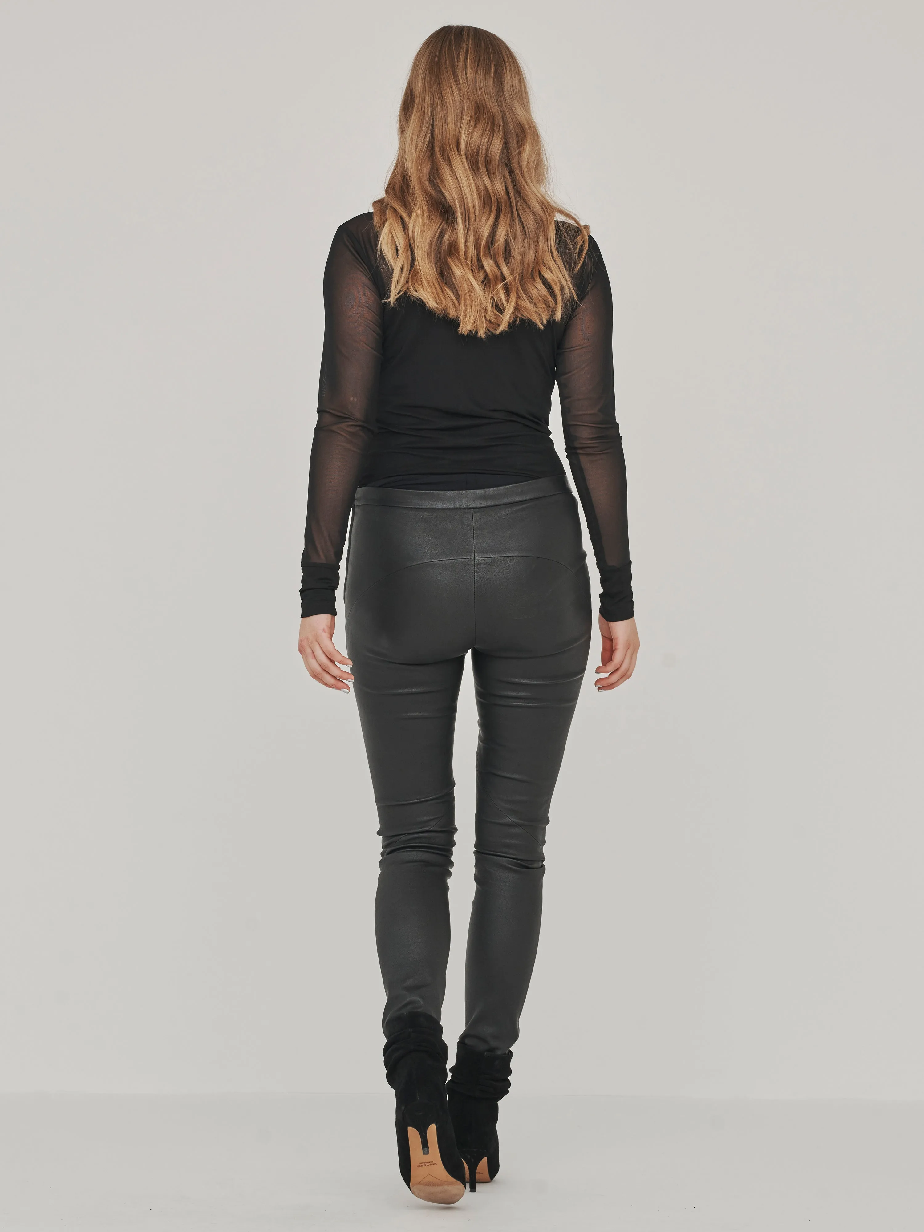 MILJA Lederleggings - Schwarz
