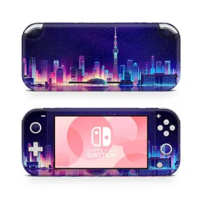 Nintendo Switch Lite Skin Decals - Tokyo Night City - Wrap Vinyl Sticker