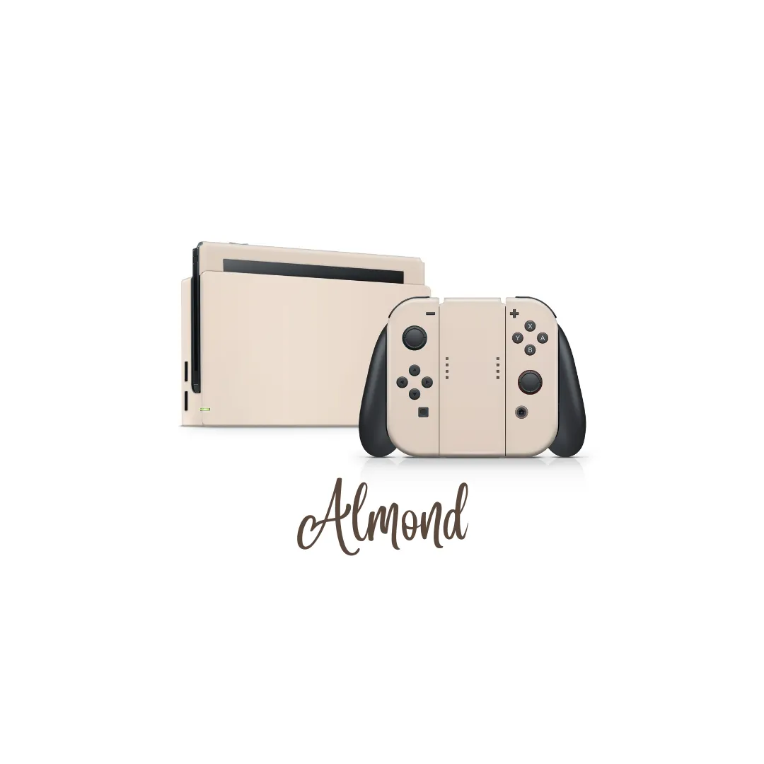 Nintendo Switch Skin Decals -  Almond - Wrap Vinyl Sticker