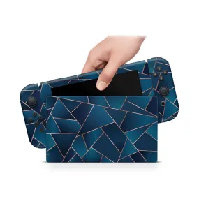 Nintendo Switch Skin Decals - Azure Cobalt - Wrap Vinyl Sticker
