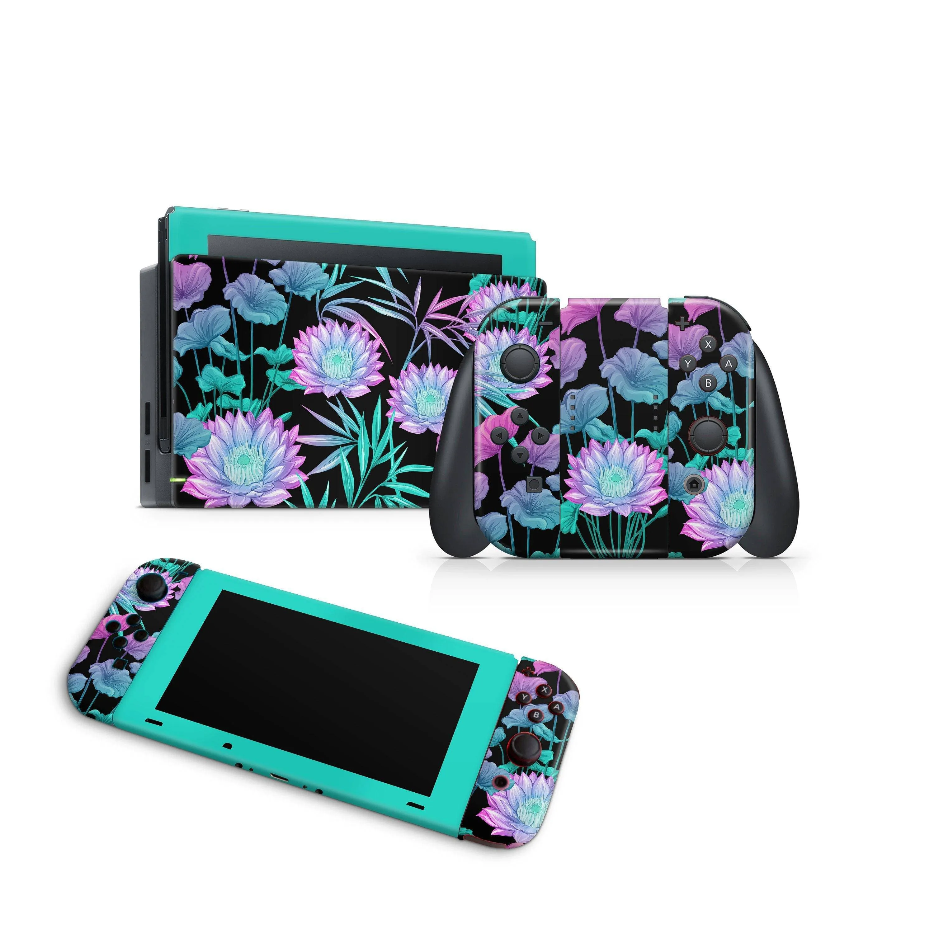 Nintendo Switch Skin Decals -  Botanic Garden - Wrap Vinyl Sticker