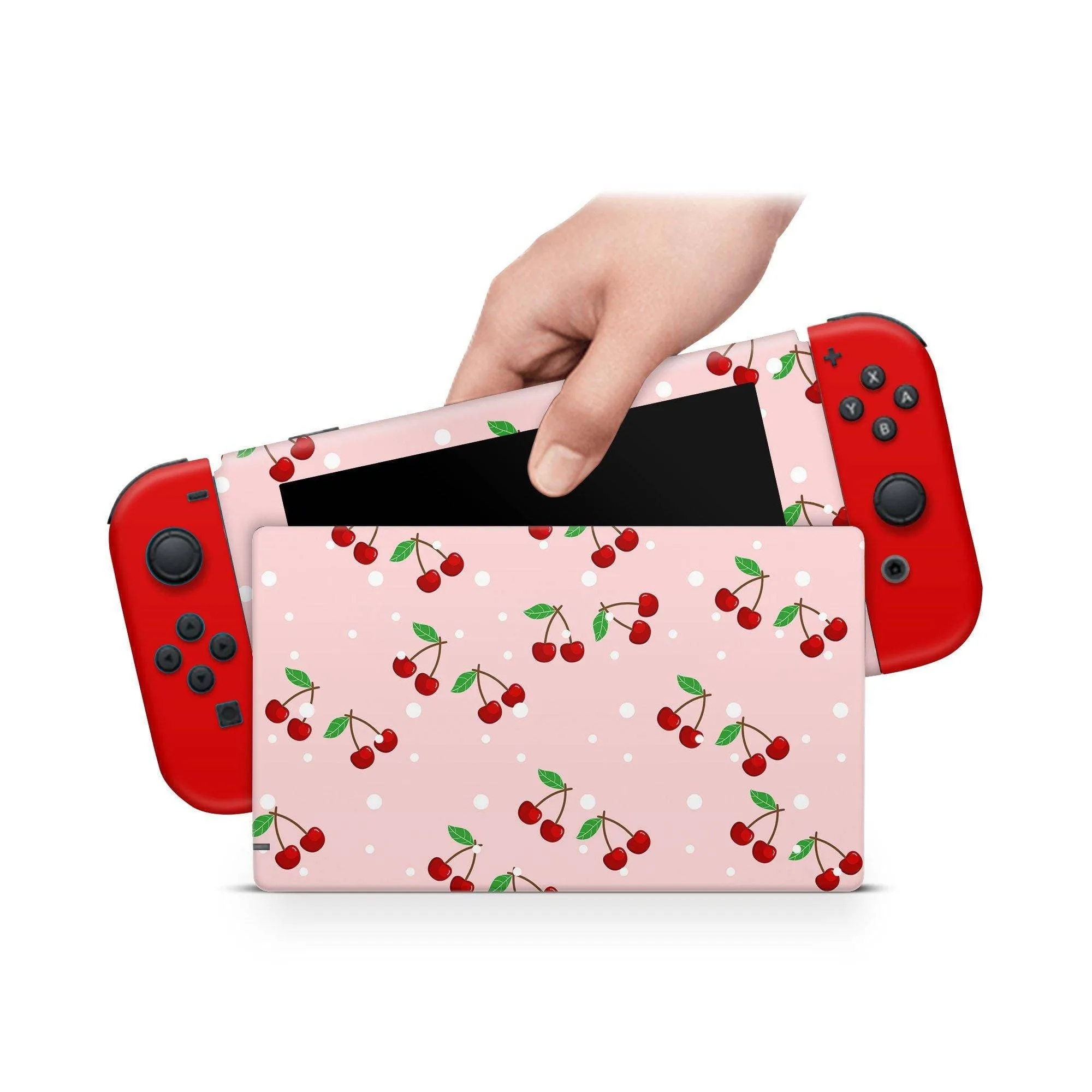 Nintendo Switch Skin Decals - Cherry Ruby - Wrap Vinyl Sticker