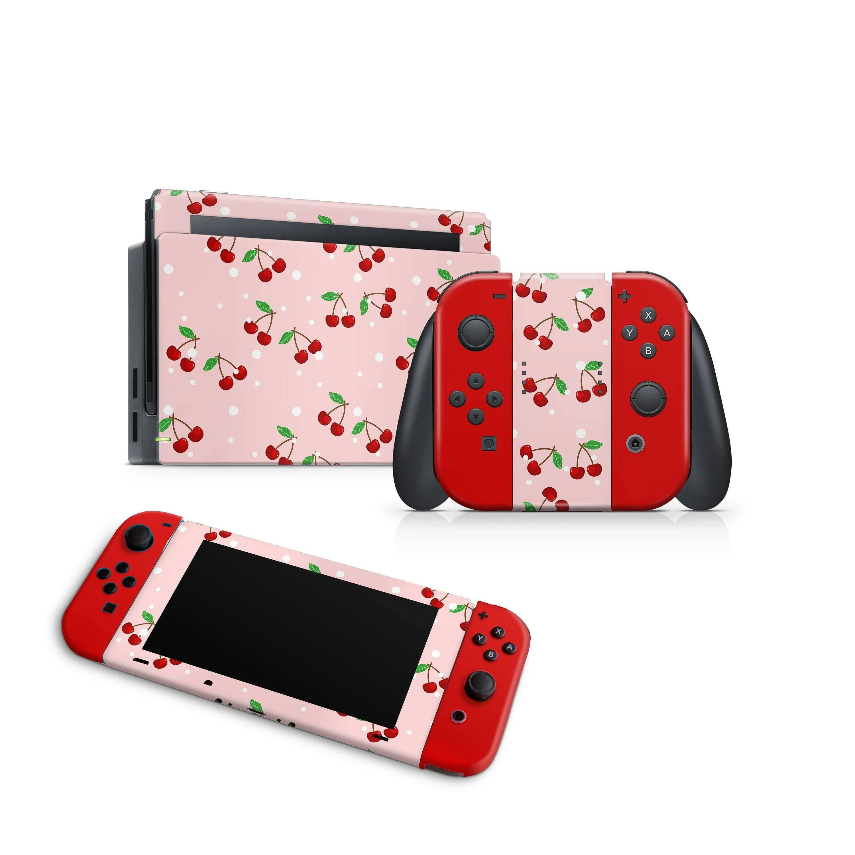 Nintendo Switch Skin Decals - Cherry Ruby - Wrap Vinyl Sticker