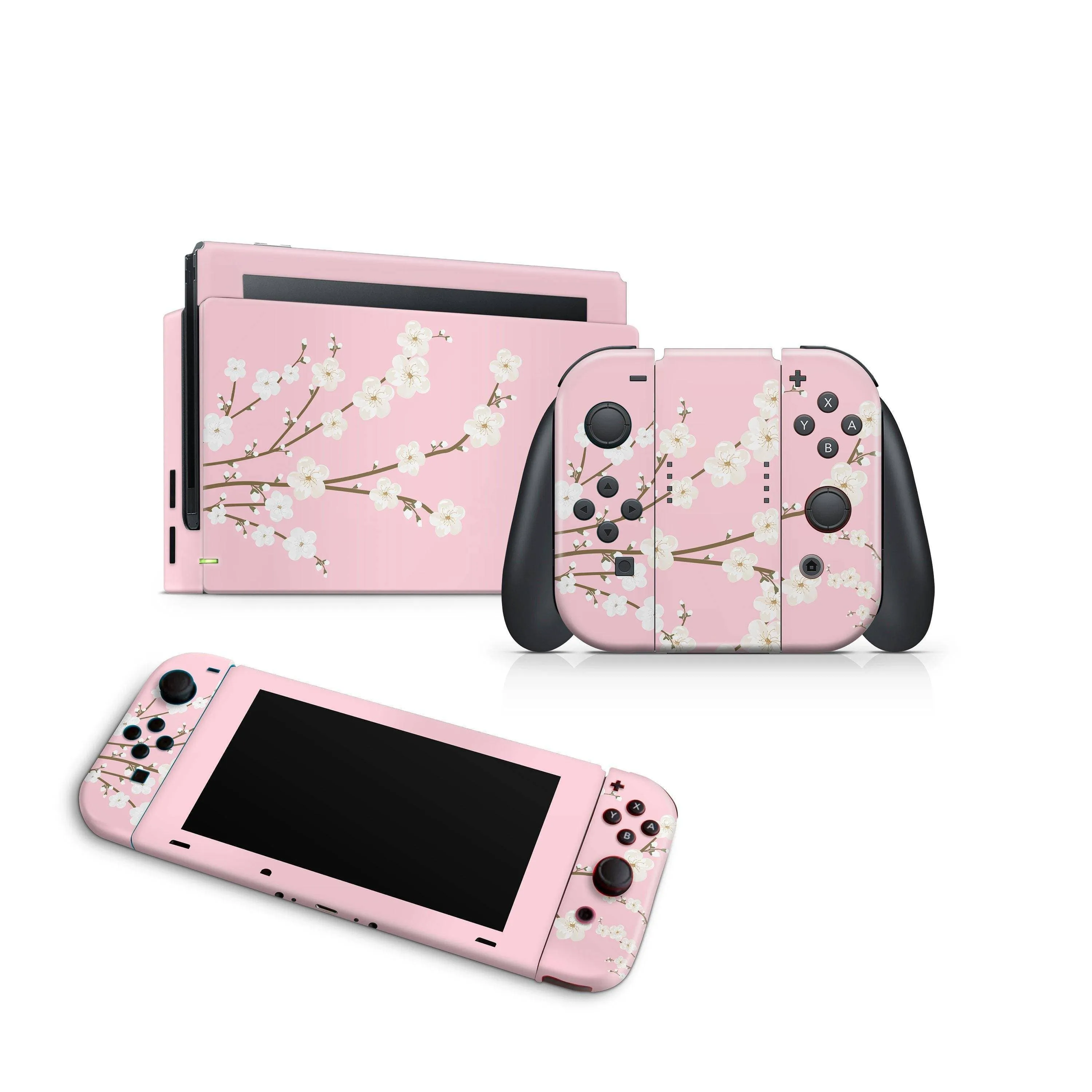 Nintendo Switch Skin Decals - Flowering Rose - Wrap Vinyl Sticker