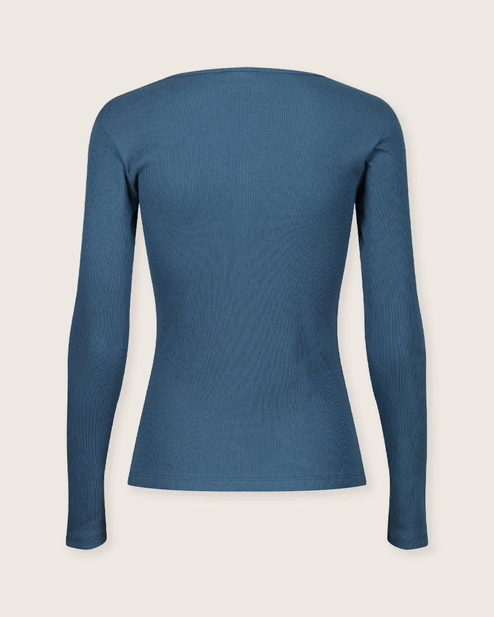 Nora Plain Rib Henley Top