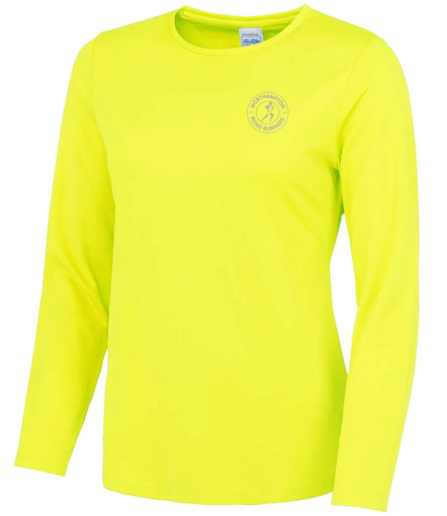 Northampton Road Runners Ladies Cool HiVis Long Sleeve