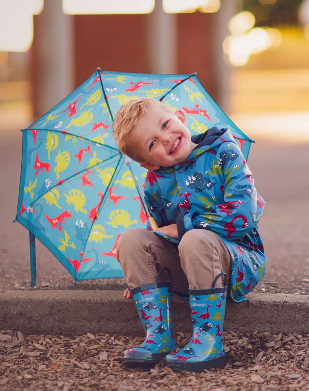 OAKIWEAR KID’S DINOSAURS RAIN COAT
