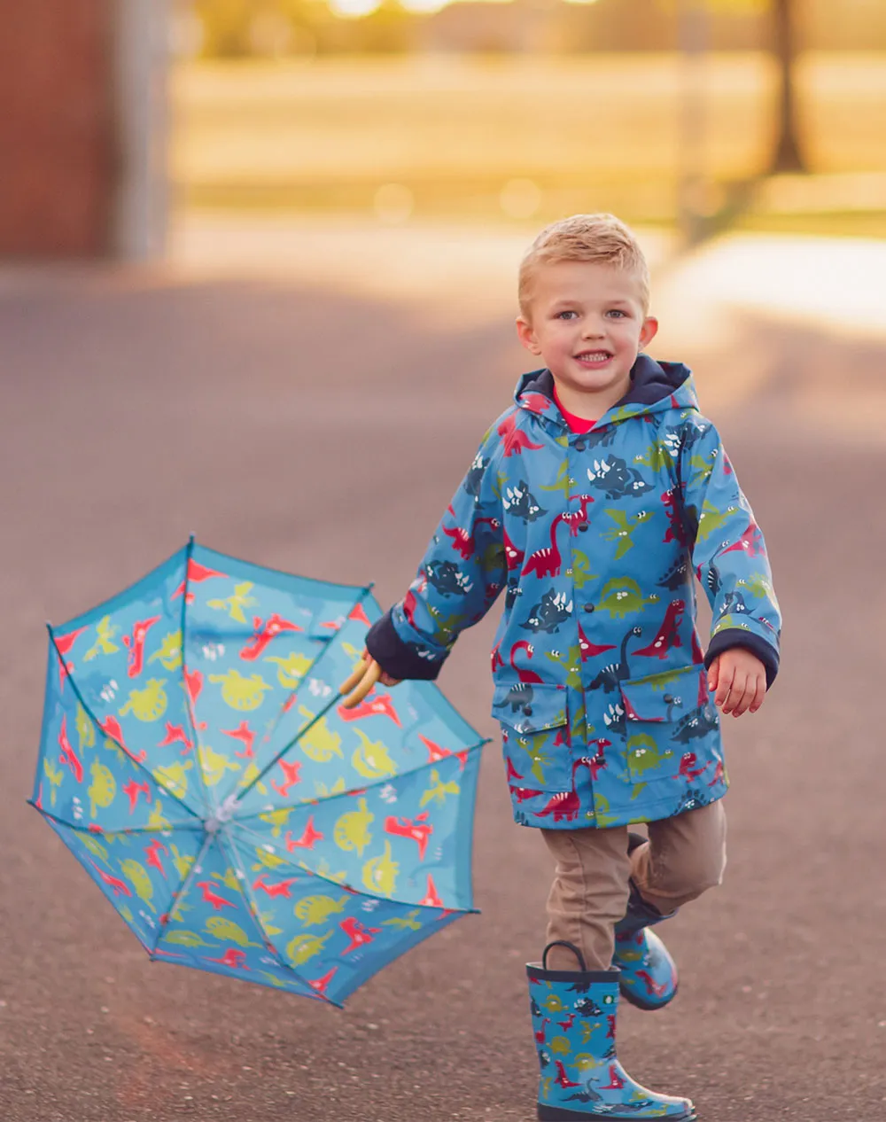 OAKIWEAR KID’S DINOSAURS RAIN COAT
