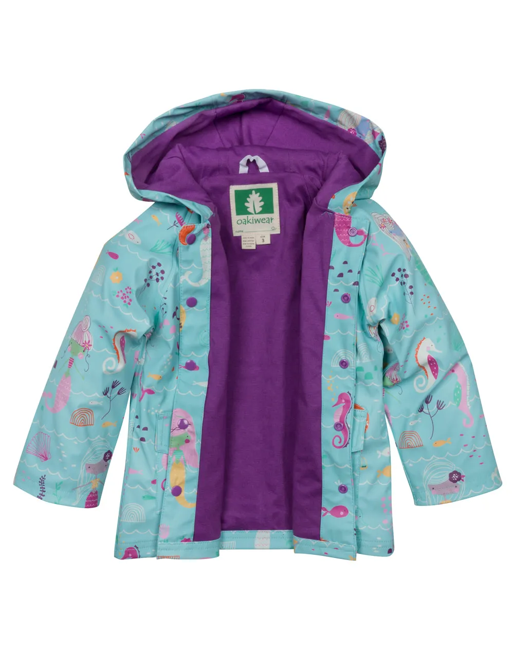 OAKIWEAR KID’S MERMAIDS RAIN COAT