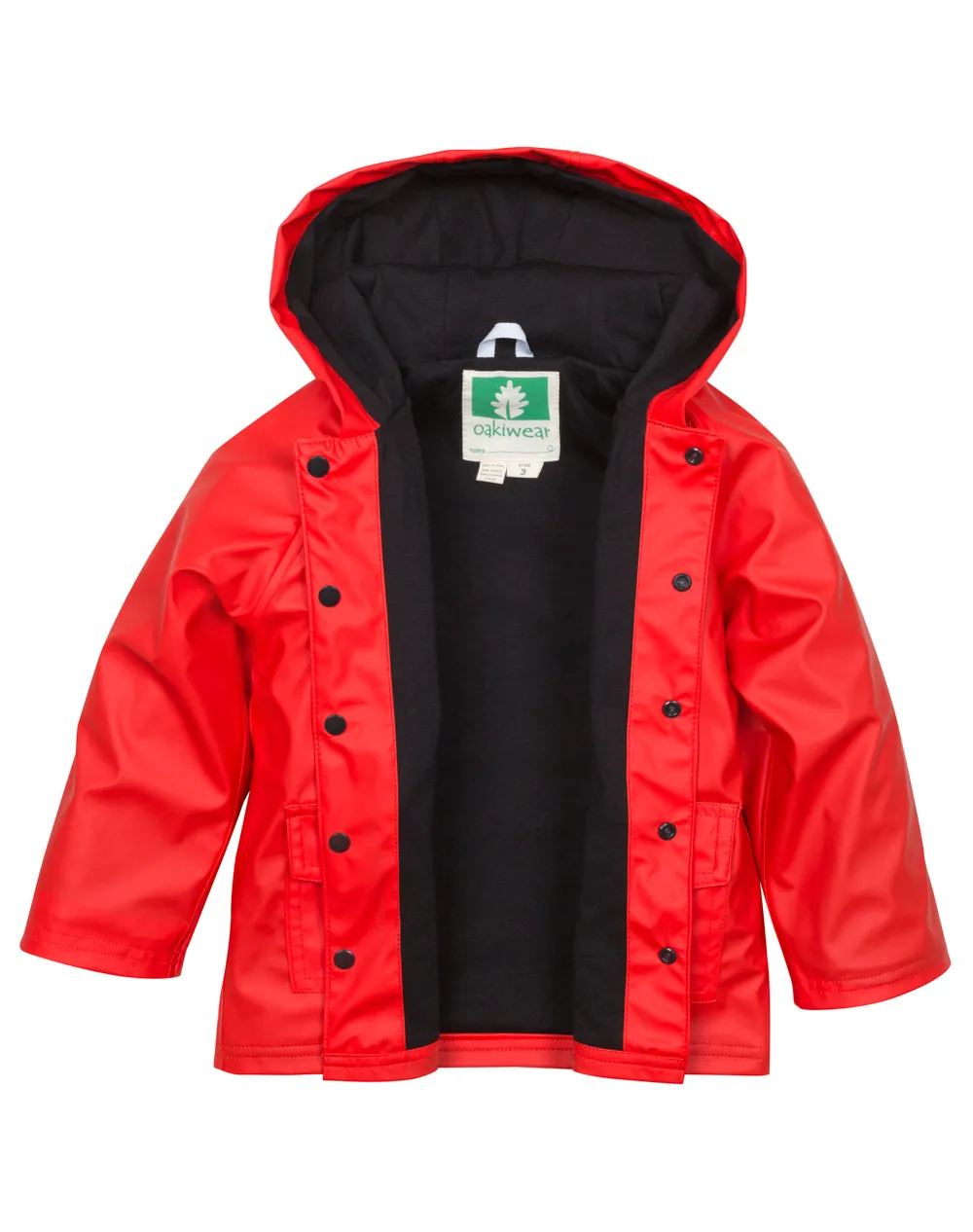 OAKIWEAR KID’S RED & BLACK RAIN COAT