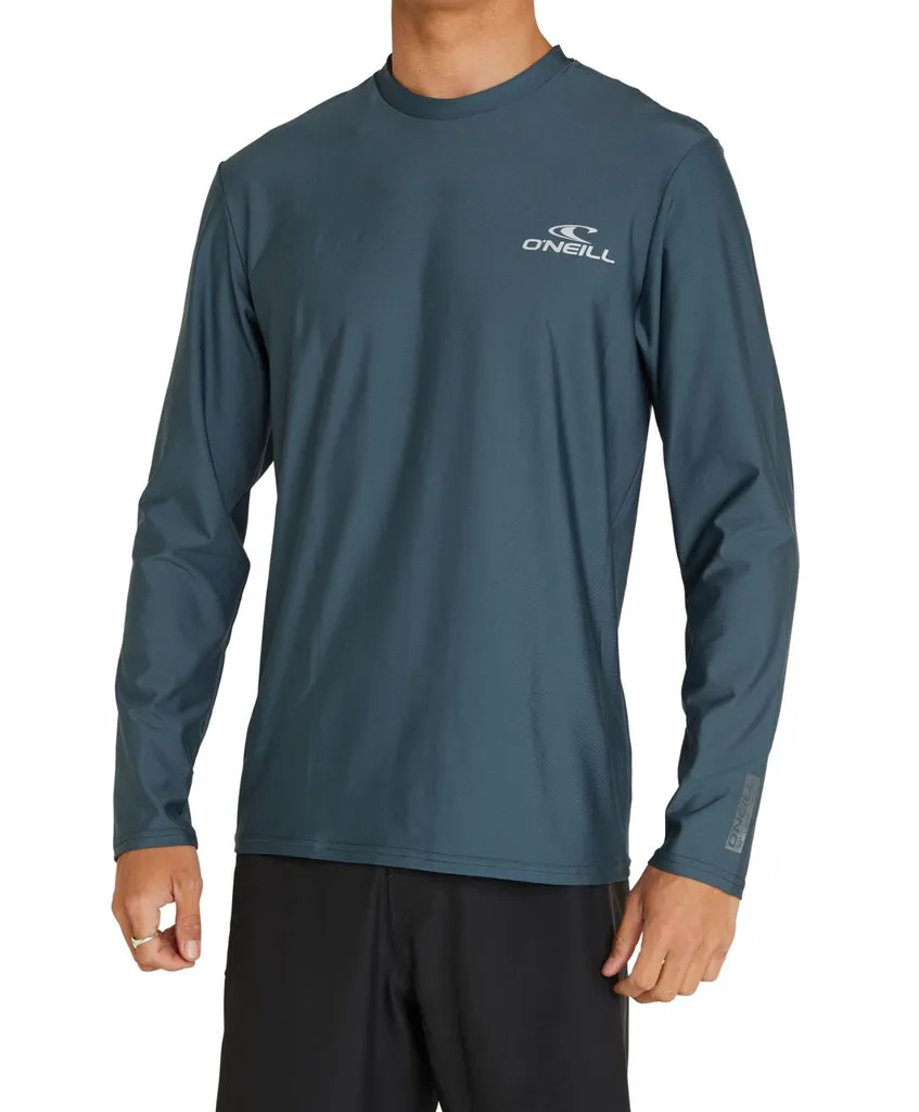 ONEILL REACTOR UV L/S RASH TEE - GHOST GREEN
