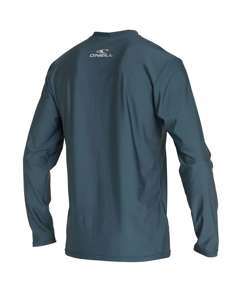 ONEILL REACTOR UV L/S RASH TEE - GHOST GREEN