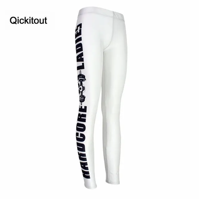 Qickitout Leggings 2016 Women Printed Leggings Fashion Work Out Knitted New Leggings Fitness Hot Stretch Slim Black Leggings