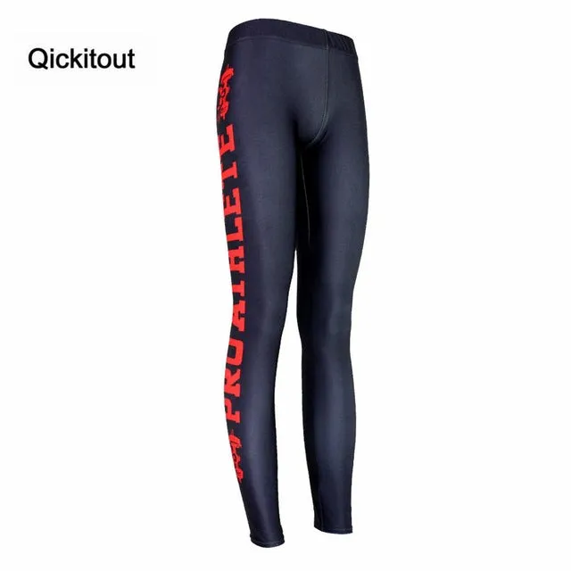 Qickitout Leggings 2016 Women Printed Leggings Fashion Work Out Knitted New Leggings Fitness Hot Stretch Slim Black Leggings