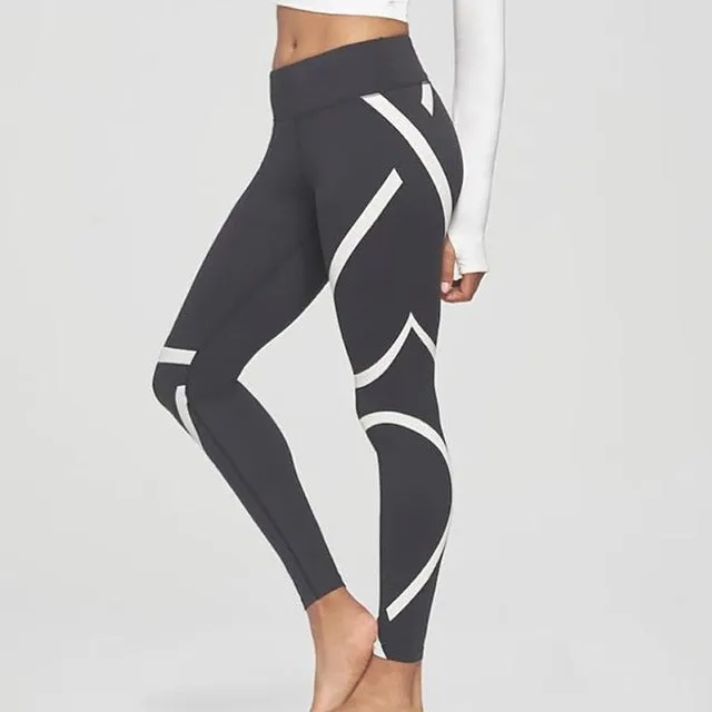 Qickitout Leggings Hot Sell Women's Skull&flower Black Leggings Digital Print Pants Trousers Stretch Pants Plus Size