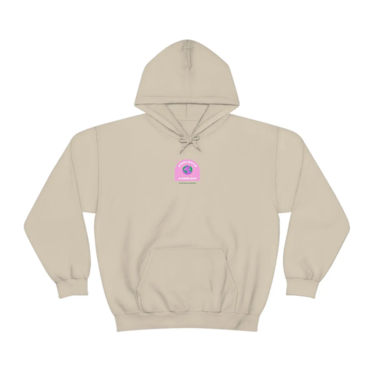 Retro Every Day is a Good Day, Its All About Perspective Earth Pink Purple Back Graphic Hoodie, VSCO Girl Oversized Trendy Tumblr Sweatshirt