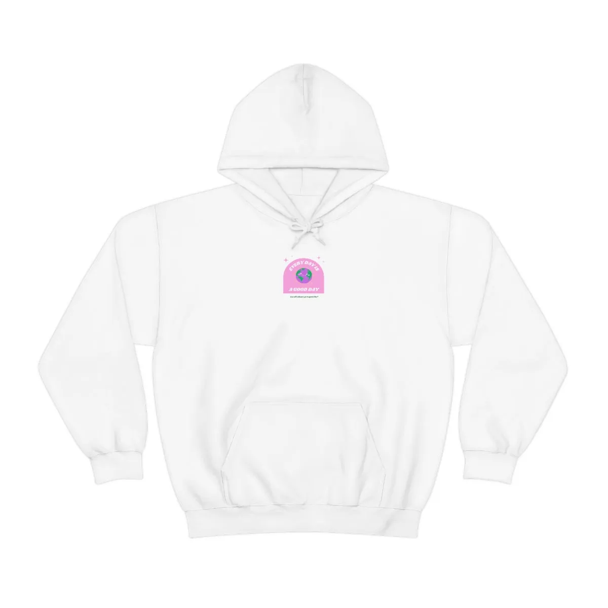 Retro Every Day is a Good Day, Its All About Perspective Earth Pink Purple Back Graphic Hoodie, VSCO Girl Oversized Trendy Tumblr Sweatshirt