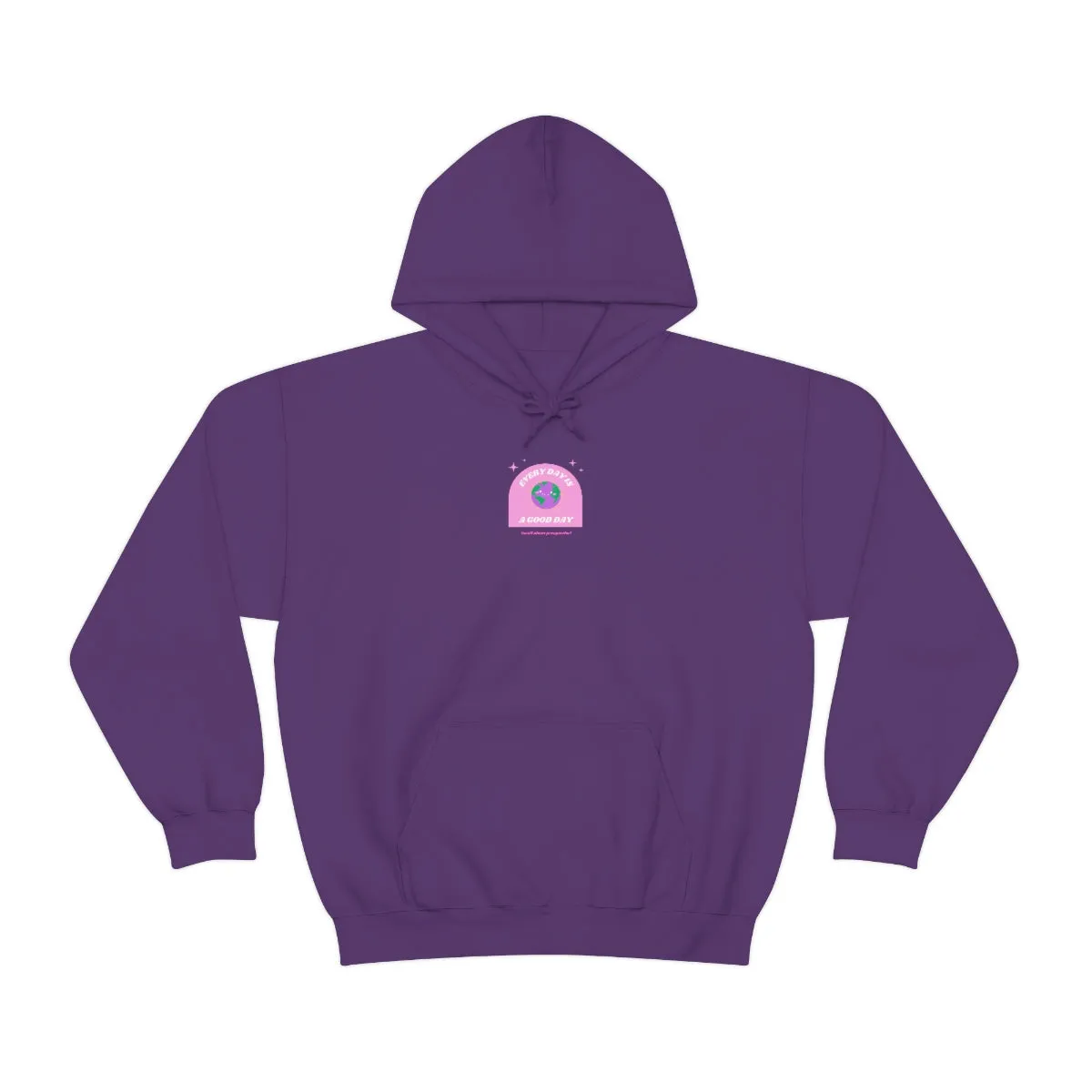 Retro Every Day is a Good Day, Its All About Perspective Earth Pink Purple Back Graphic Hoodie, VSCO Girl Oversized Trendy Tumblr Sweatshirt