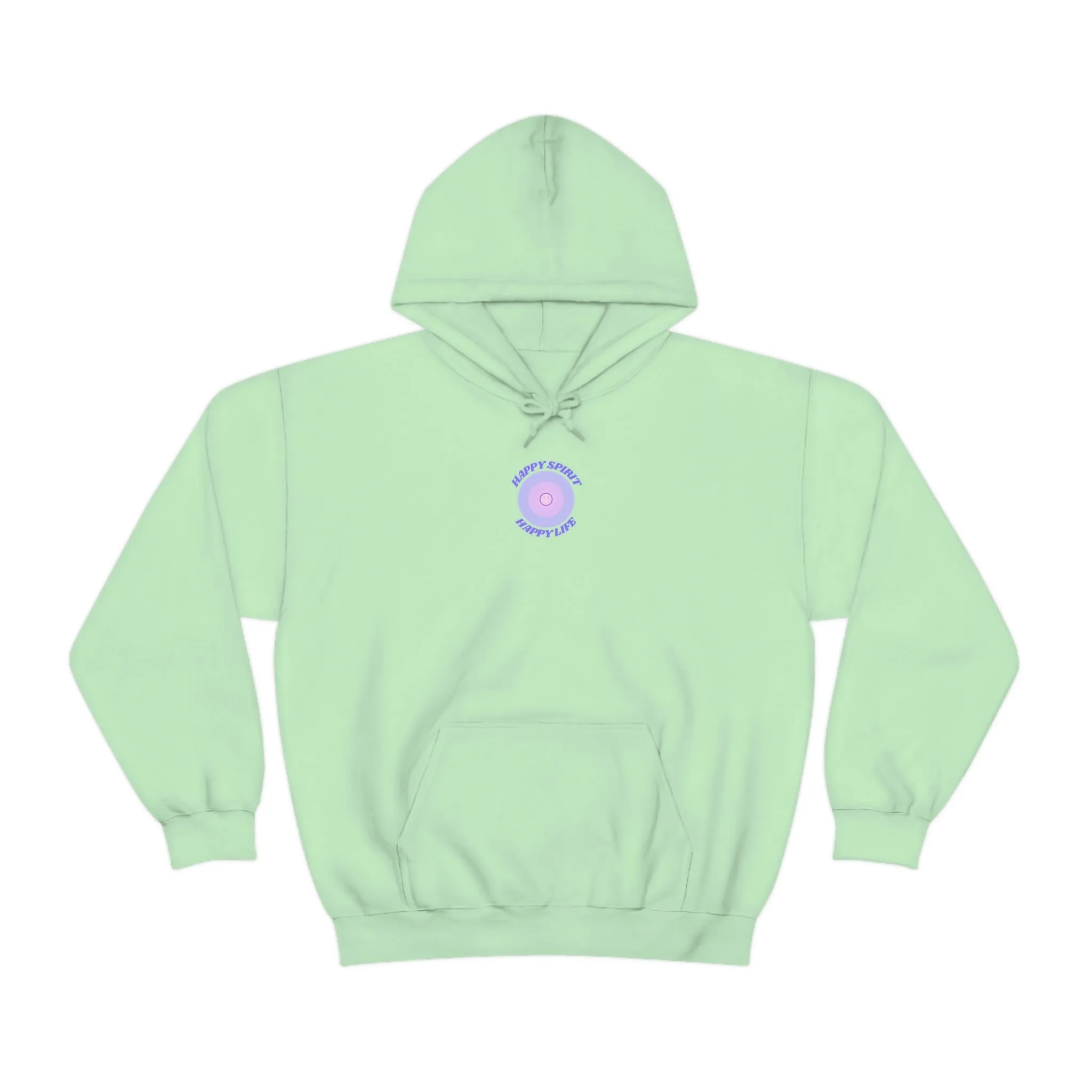 Retro Happy Spirit Happy Life Lavender Lilac Pink Smile Graphic Hoodie, VSCO Girl Sweatshirt, Tumblr Hoodie, Oversized Trendy Back Print Top