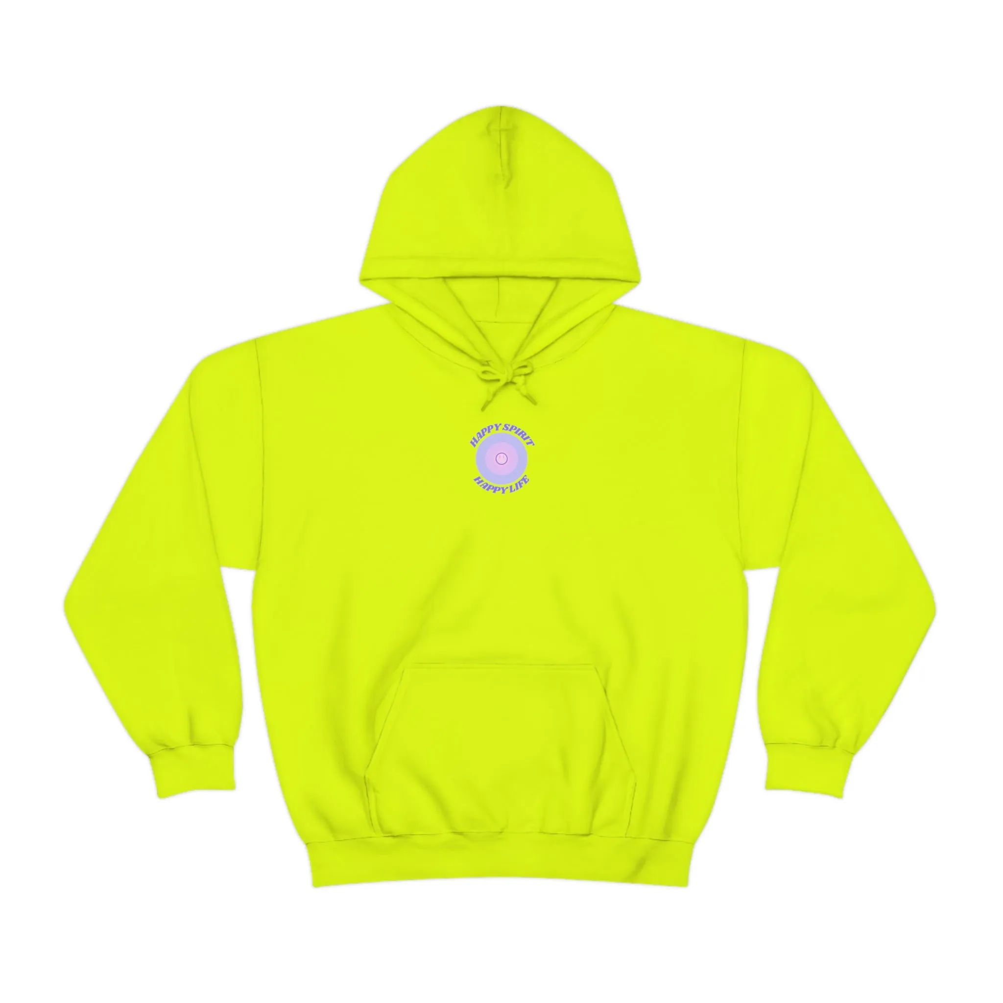 Retro Happy Spirit Happy Life Lavender Lilac Pink Smile Graphic Hoodie, VSCO Girl Sweatshirt, Tumblr Hoodie, Oversized Trendy Back Print Top