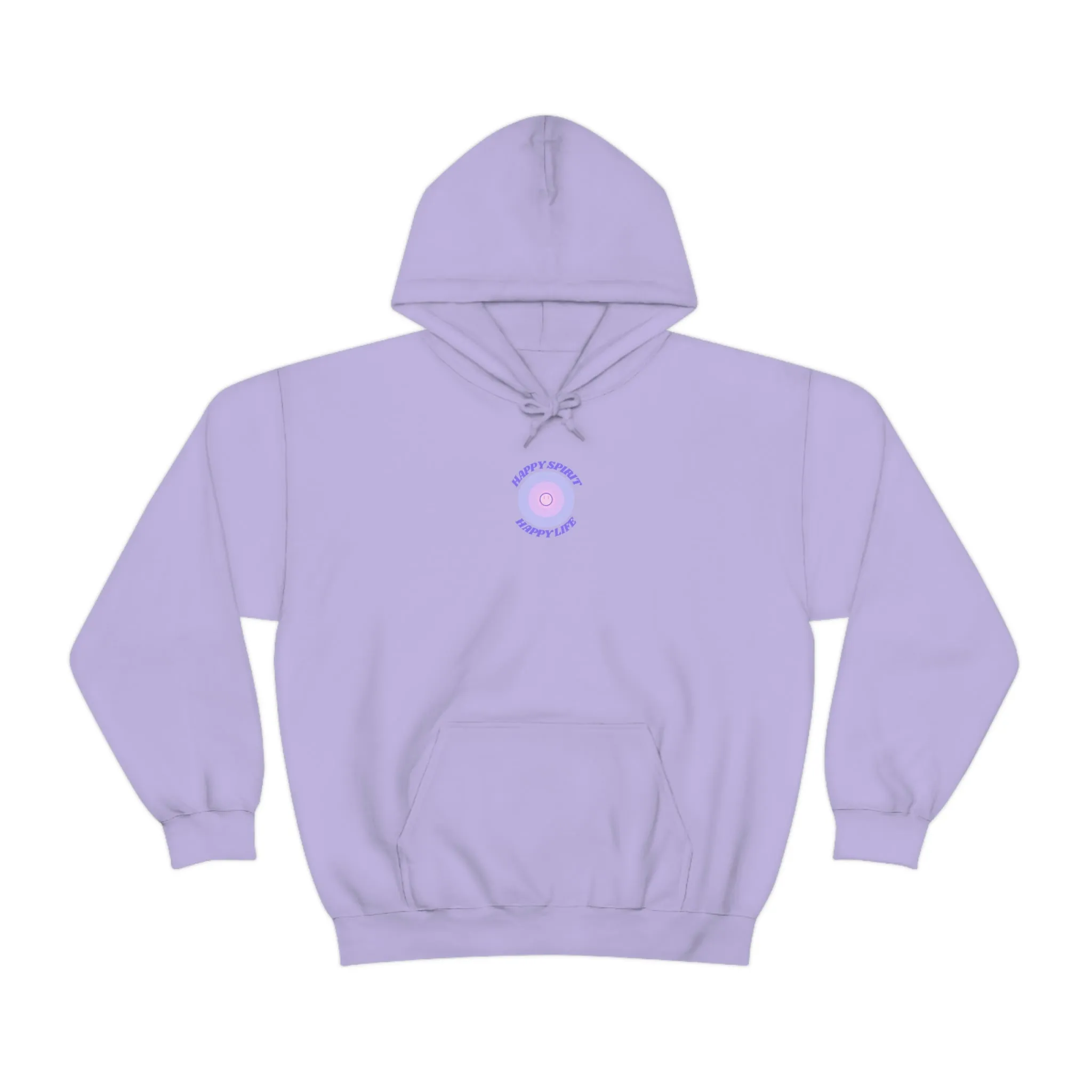 Retro Happy Spirit Happy Life Lavender Lilac Pink Smile Graphic Hoodie, VSCO Girl Sweatshirt, Tumblr Hoodie, Oversized Trendy Back Print Top