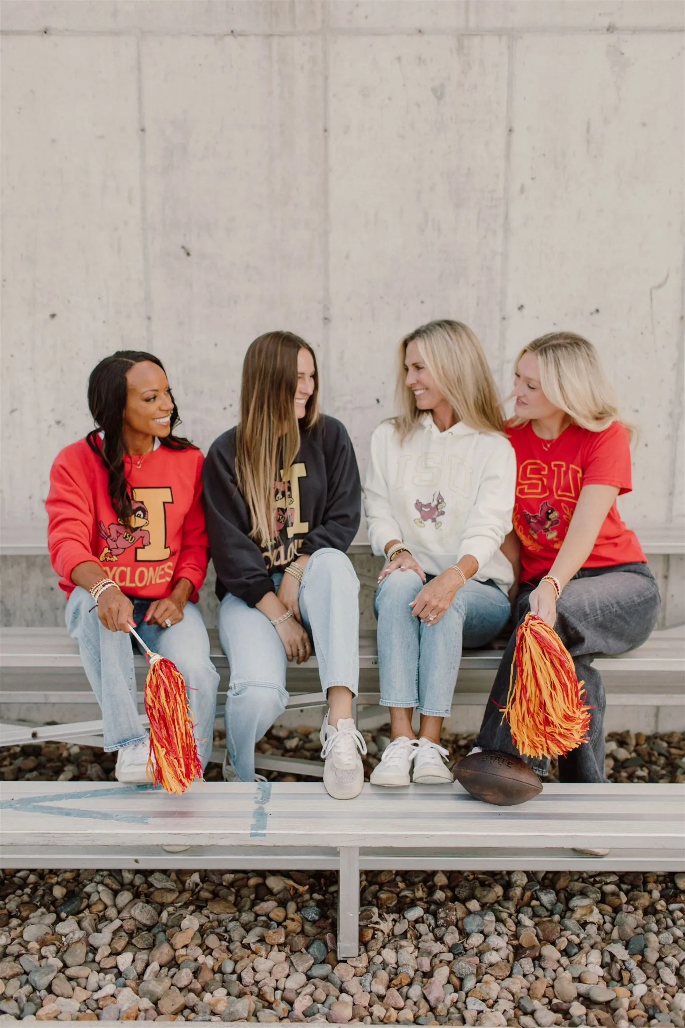 Retro Sport x Blond Genius - Iowa State 'ISU' Pocket Hoodie in Antique White