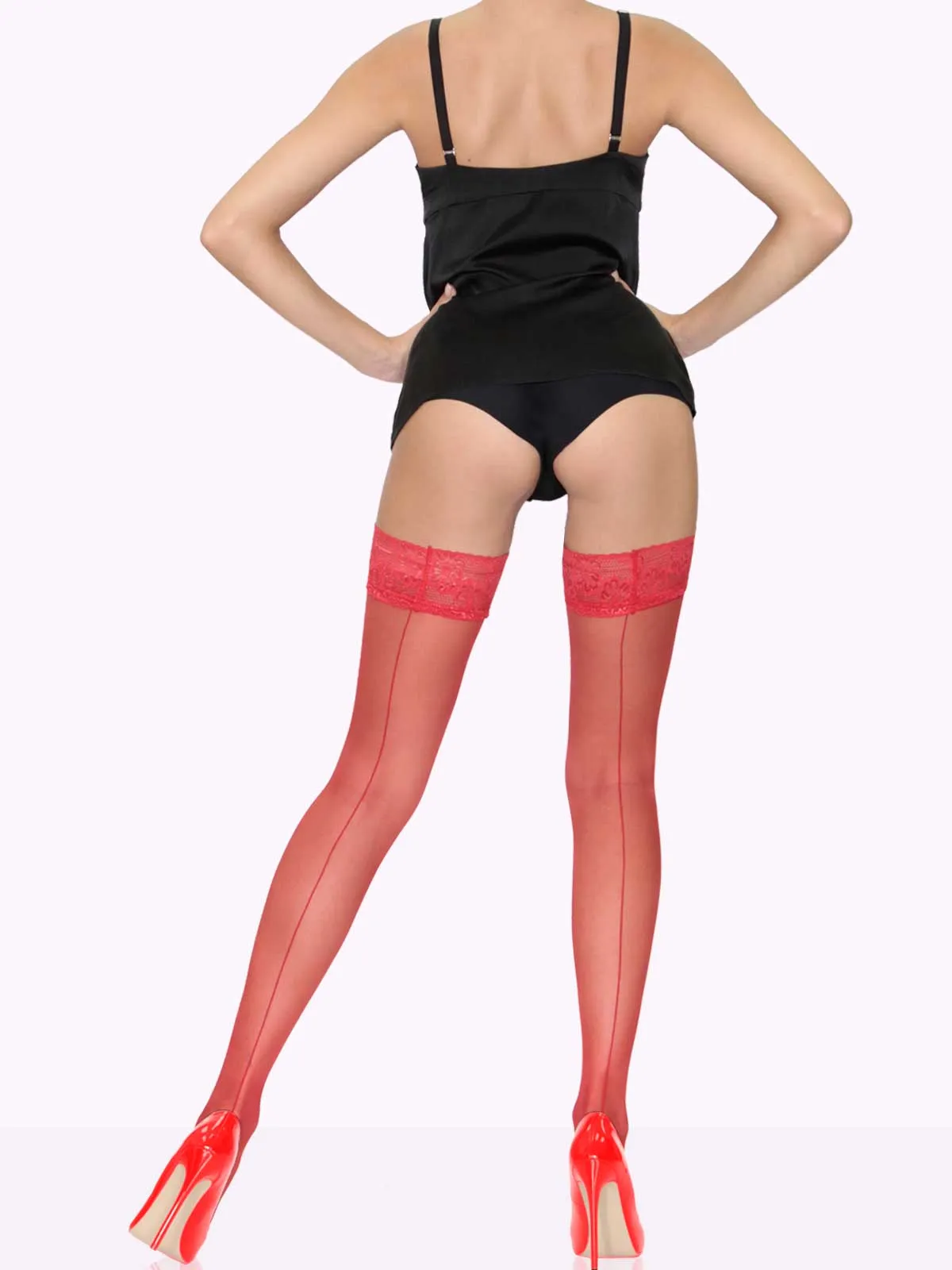 SCARLATTA Back Seam Thigh Highs