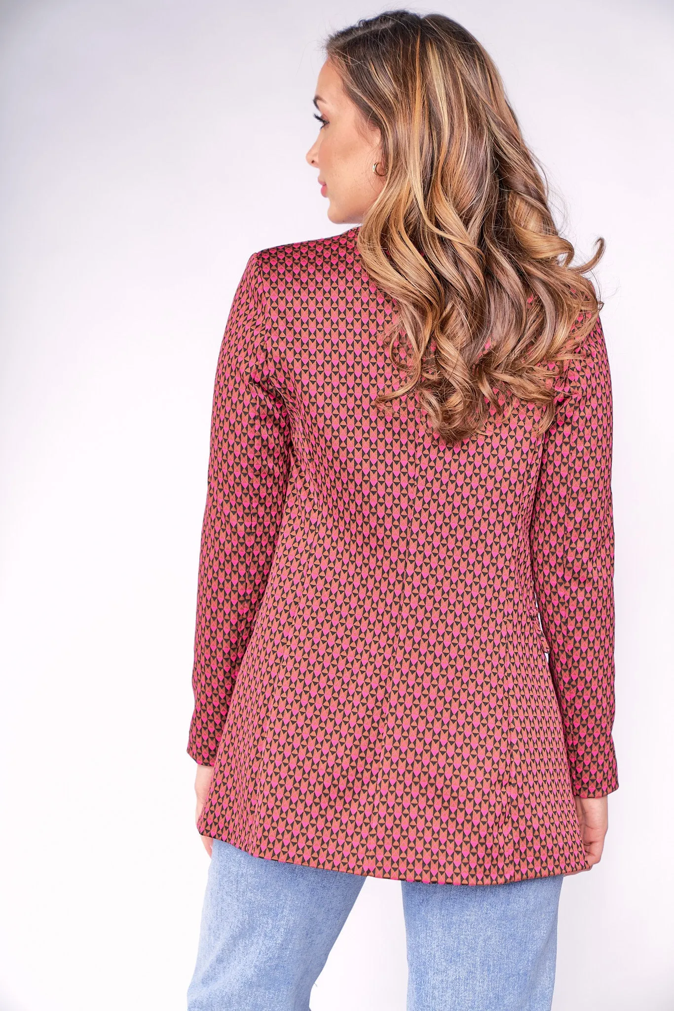 Silver Buttons Casual Blazer