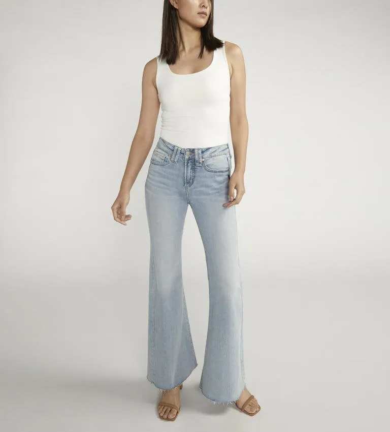 Silver Jeans Ladies Suki Mid Rise Indigo Flare Jeans