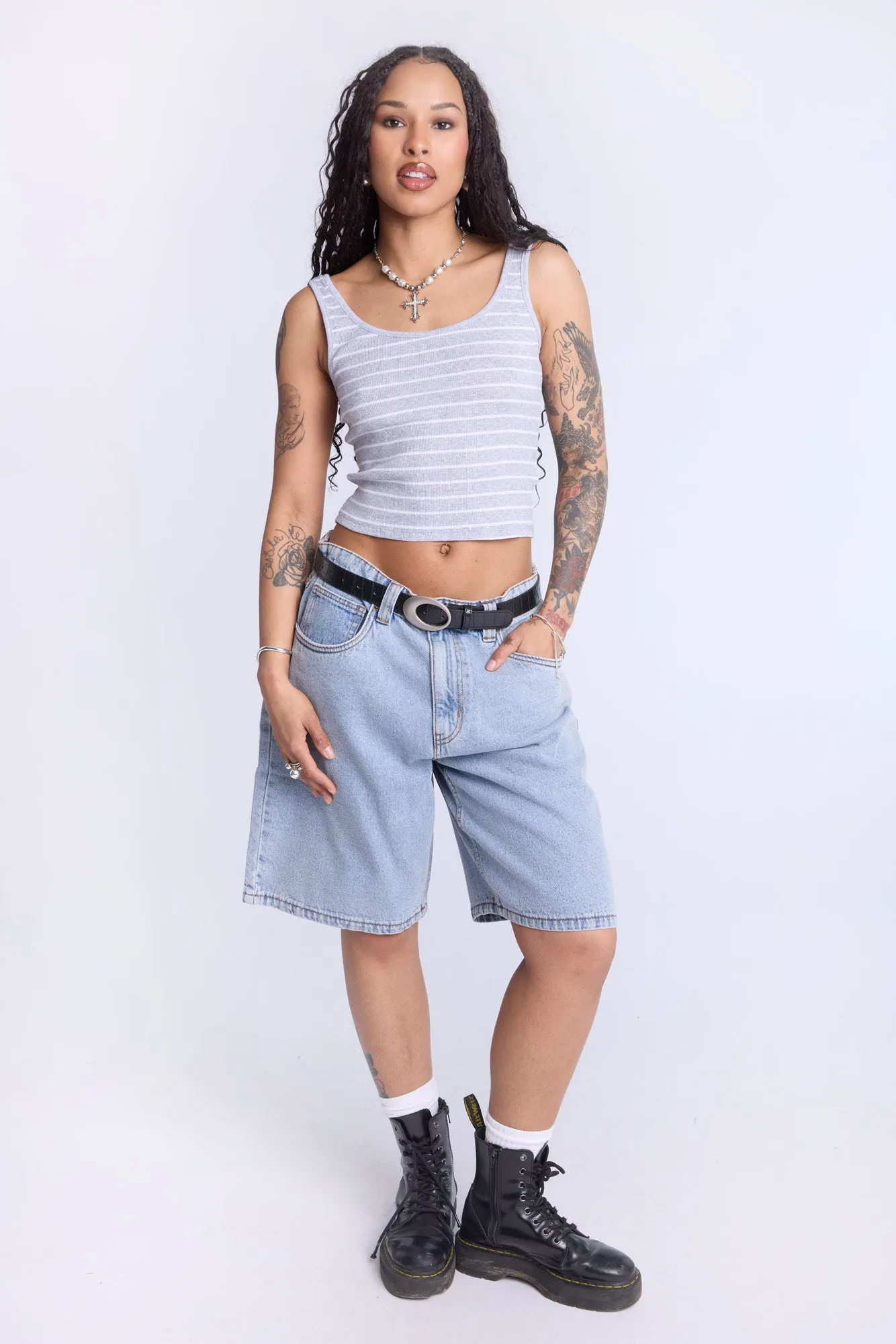 Striped Scoop Neck Tank Top