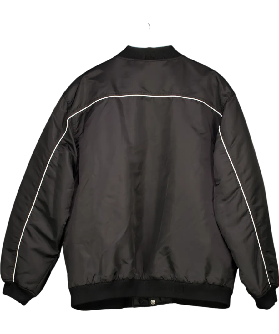 Supreme Black Logo Embroidered Bomber Jacket UK XL
