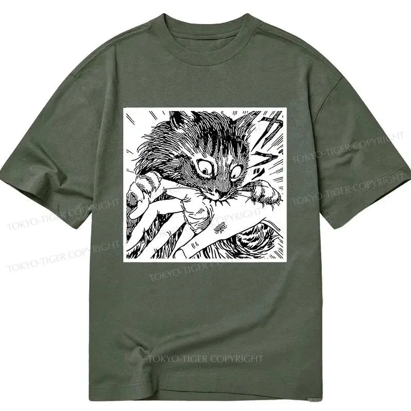 Tokyo-Tiger Creepy Cat Anime Horror Anteater Classic T-Shirt