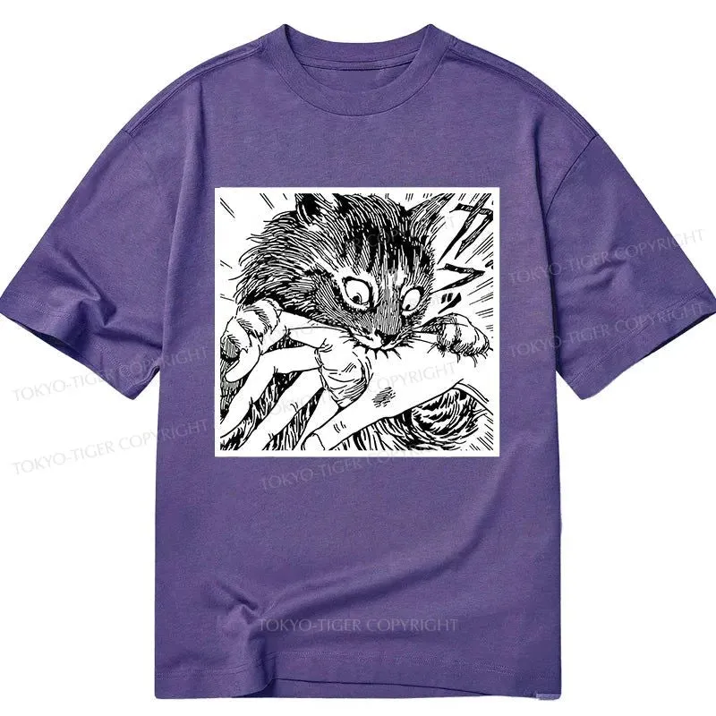 Tokyo-Tiger Creepy Cat Anime Horror Anteater Classic T-Shirt