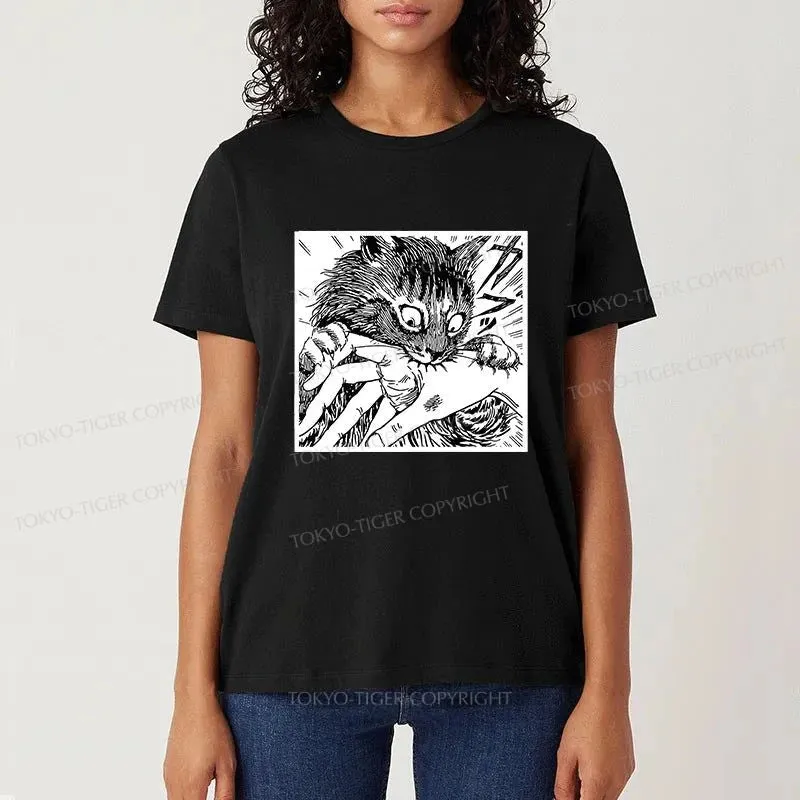 Tokyo-Tiger Creepy Cat Anime Horror Anteater Classic T-Shirt