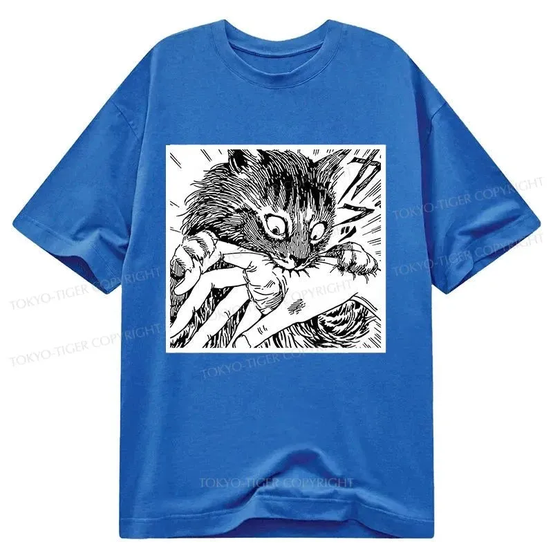 Tokyo-Tiger Creepy Cat Anime Horror Anteater Classic T-Shirt