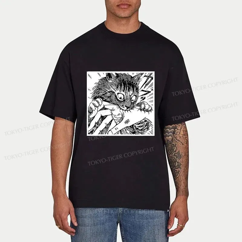 Tokyo-Tiger Creepy Cat Anime Horror Anteater Classic T-Shirt