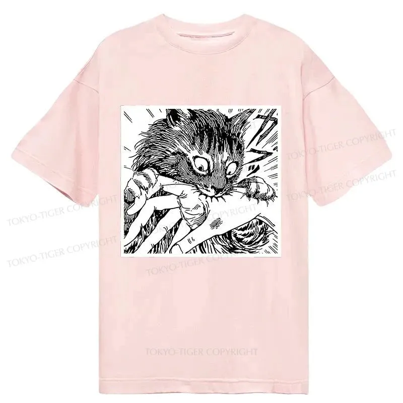 Tokyo-Tiger Creepy Cat Anime Horror Anteater Classic T-Shirt