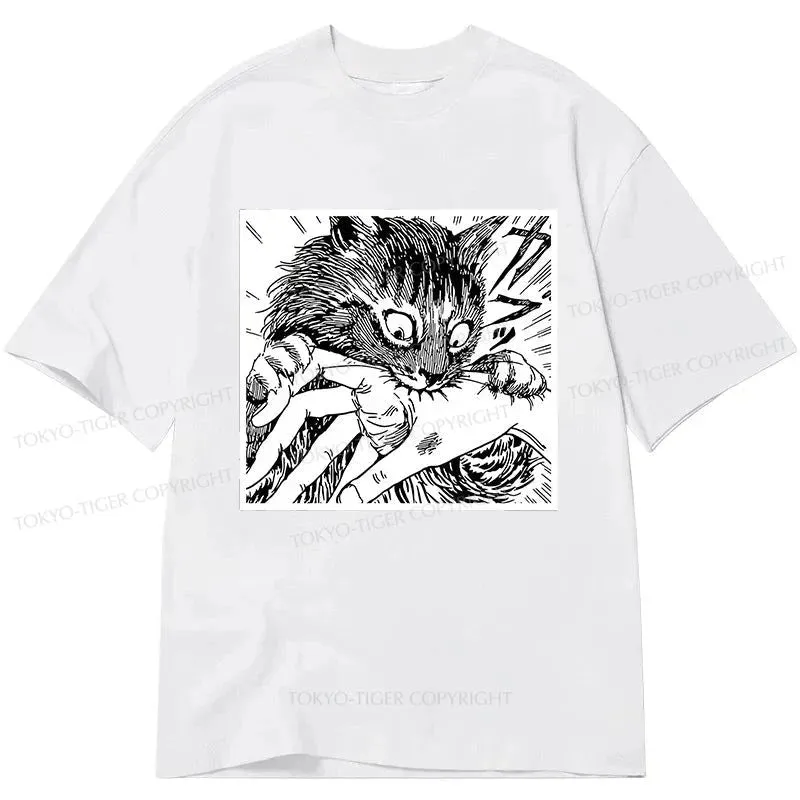 Tokyo-Tiger Creepy Cat Anime Horror Anteater Classic T-Shirt