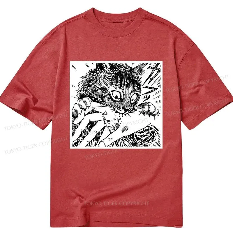 Tokyo-Tiger Creepy Cat Anime Horror Anteater Classic T-Shirt